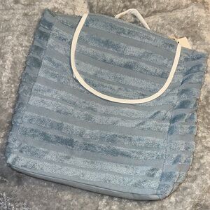 Chic Blue Striped Women's Backpack